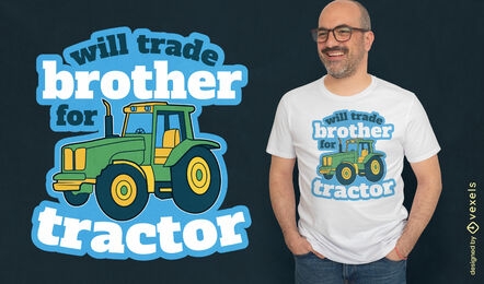 Tractor farm joke t-shirt design