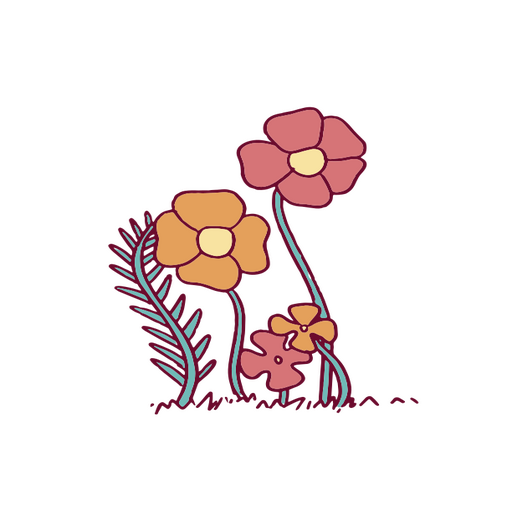 Drawing of flowers PNG Design