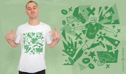 Grünes Fußballteam-T-Shirt-Design