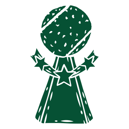 Troféu verde com estrelas Desenho PNG