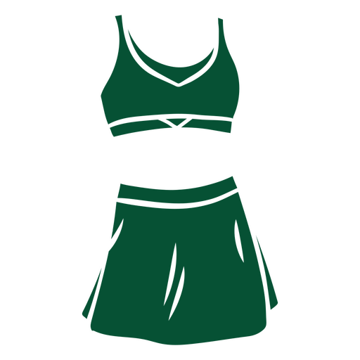 Falda tenis verde Diseño PNG
