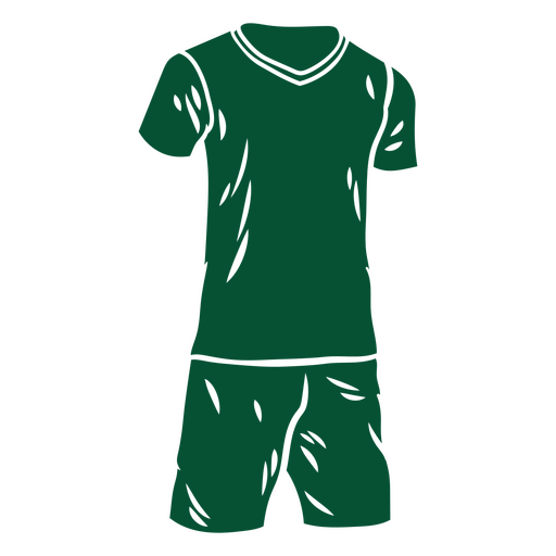 Uniforme de futebol verde Desenho PNG