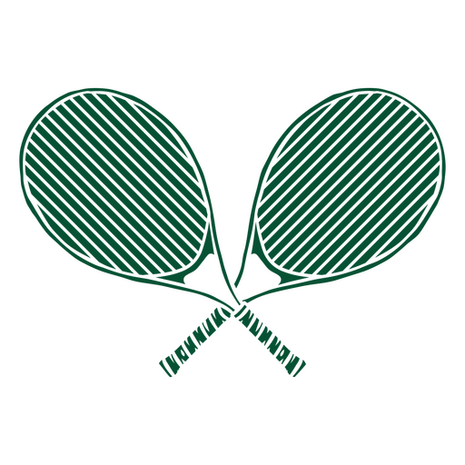 Dos raquetas de tenis Diseño PNG