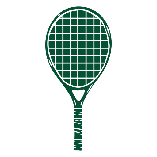 Green tennis racket PNG Design