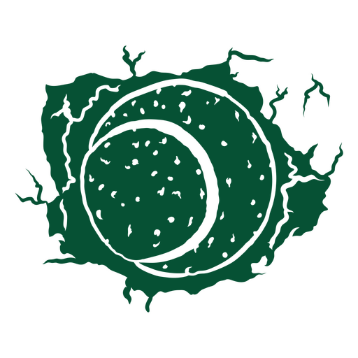 Grüner Ball in einem Loch PNG-Design