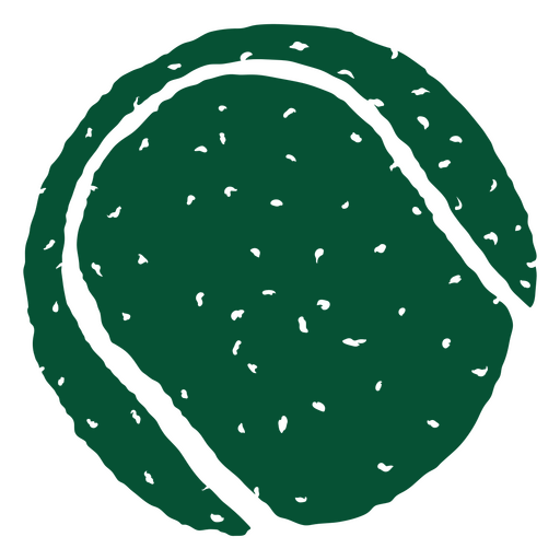 Pelota de tenis verde oscuro Diseño PNG
