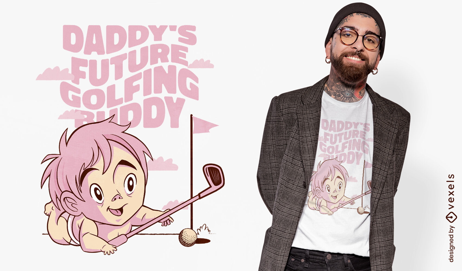 Golf baby t-shirt design