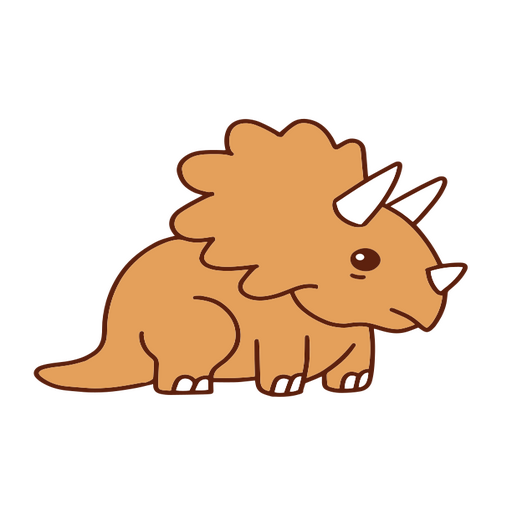 Triceratops de dibujos animados Diseño PNG