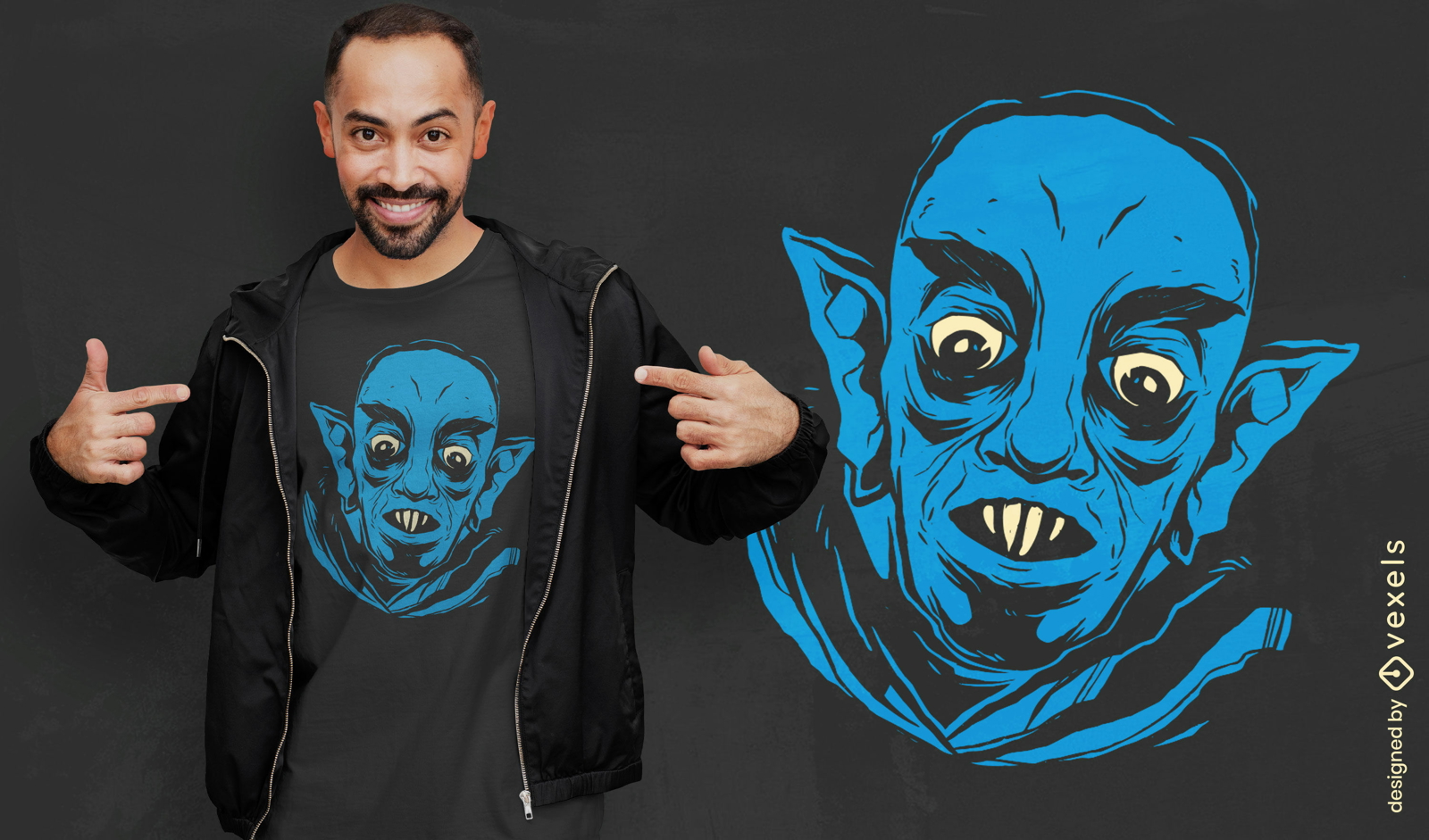 Diseño de camiseta de vampiro Nosferatu
