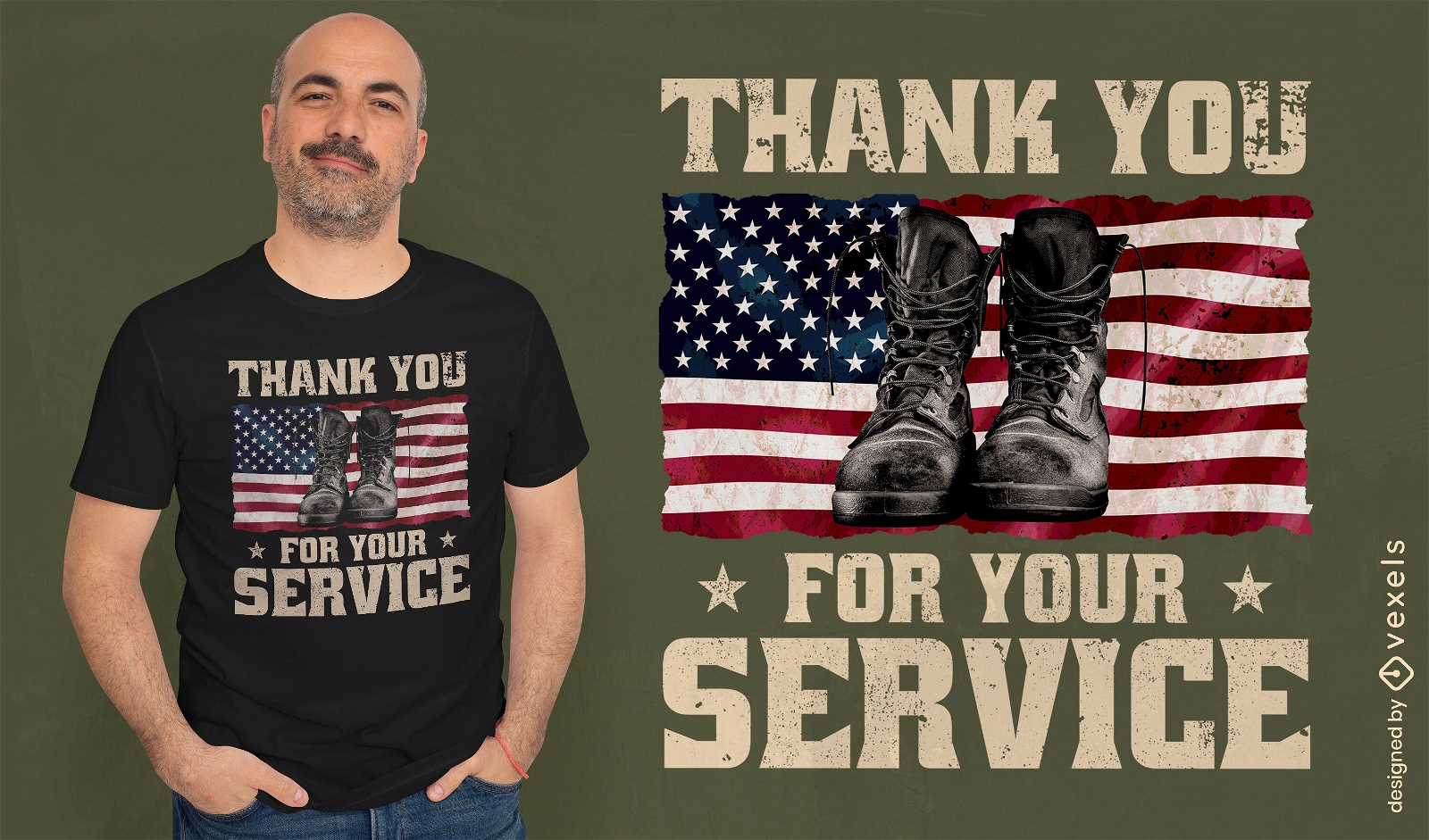 T-Shirt-Design für den Militärdienst
