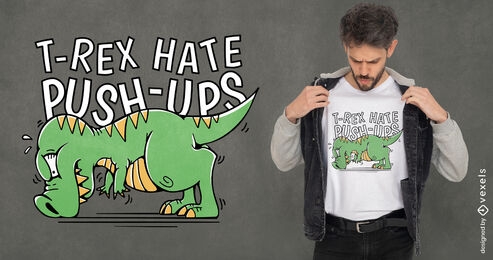 T-rex push-ups t-shirt design