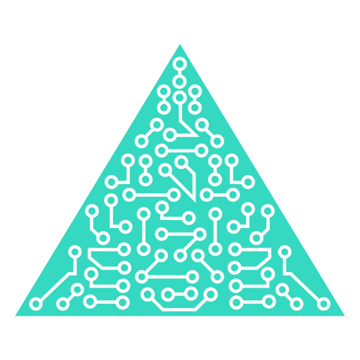 Triângulo feito de fios e circuitos Desenho PNG