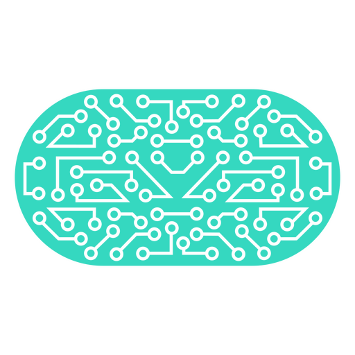 Forma ovalada de la placa de circuito Diseño PNG