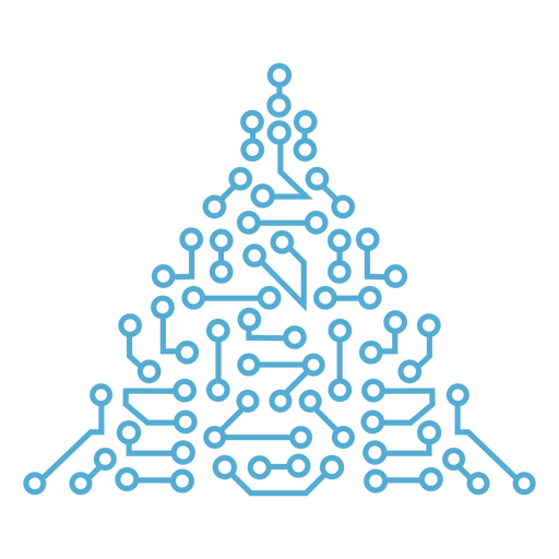 Triangle made of circuit boards PNG Design