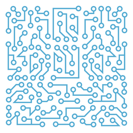 Square blue circuit board PNG Design