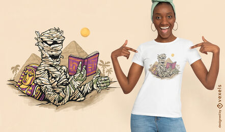 Reading mummy t-shirt design
