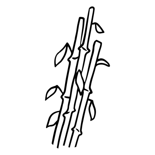 Design de ilustração minimalista de bambu Desenho PNG