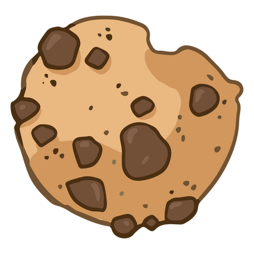 Cookie with a lot of chocolate chips PNG Design