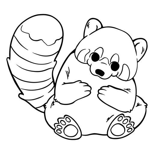 Ilustração de guaxinim de desenho animado fofo e fofinho Desenho PNG