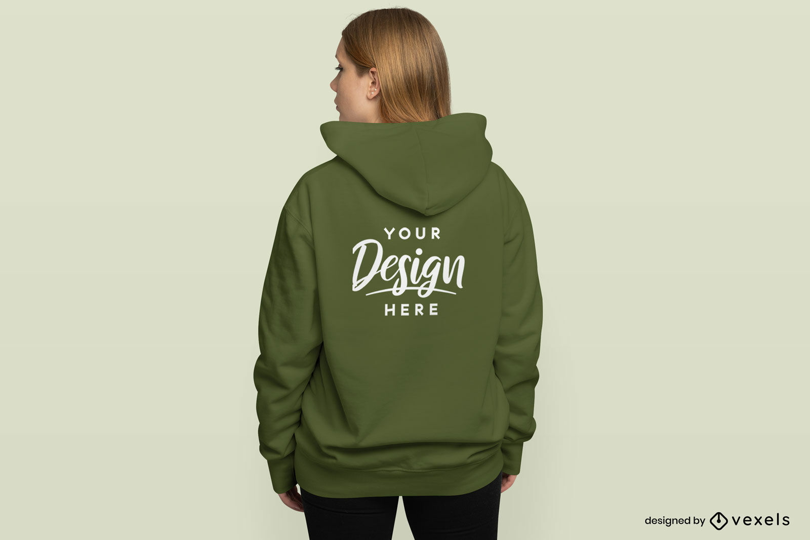 Blonde Frau zurück Hoodie-Modell