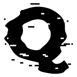 Falla del alfabeto cortada q Diseño PNG
