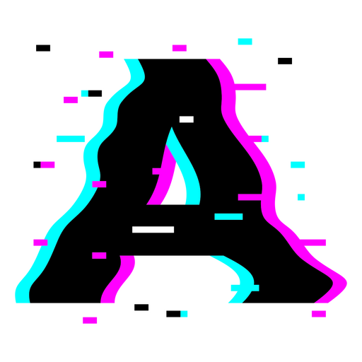 Falha do alfabeto vaporwave a Desenho PNG