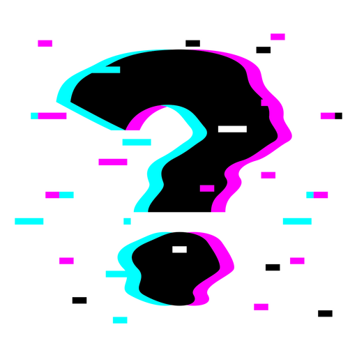 Alphabet glitch vaporwave ? PNG Design