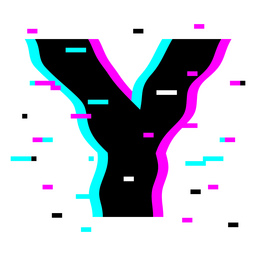 Falha no alfabeto vaporwave y Desenho PNG