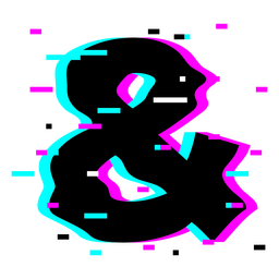 Vaporwave com falha no alfabeto e Desenho PNG