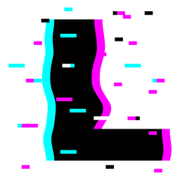 Alfabeto falla vaporwave l Diseño PNG