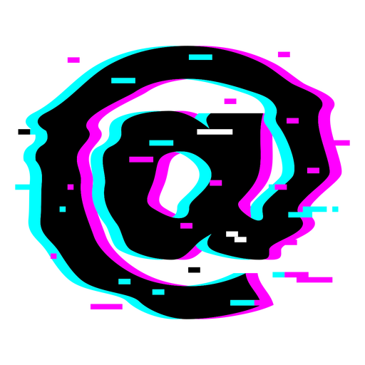 Signo de dirección con fallas rosa y azul Diseño PNG