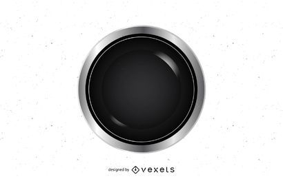 Botón circular negro platino