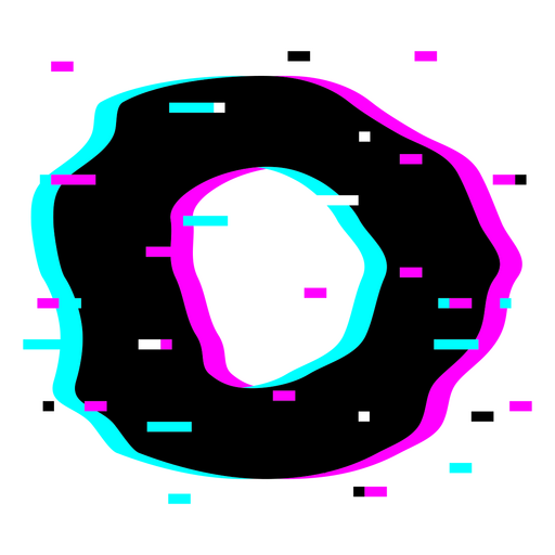 The letter d in blue and pink dots PNG Design