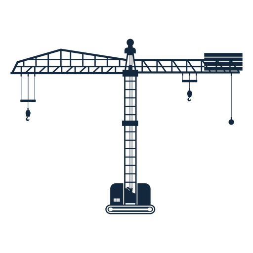 Silhouette of a crane PNG Design