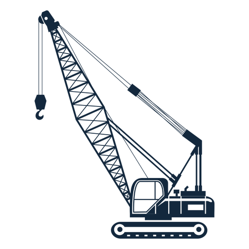 Silhouette of a crane left side PNG Design