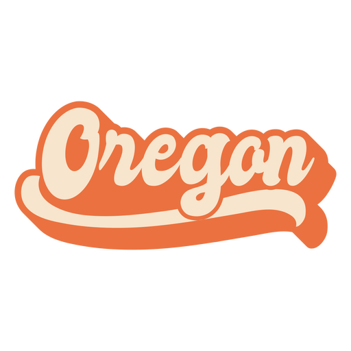 Oregon letras estados de estados unidos Diseño PNG