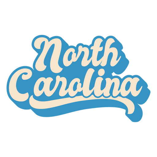 North carolina lettering usa states PNG Design