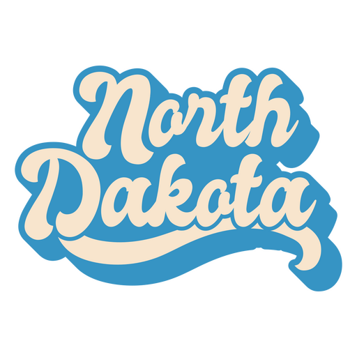 North dakota lettering usa states PNG Design