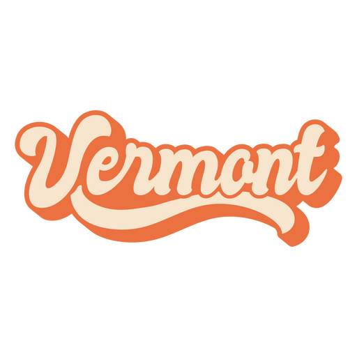 Vermont letras estados de estados unidos Diseño PNG