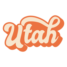Utah letras estados de estados unidos Diseño PNG