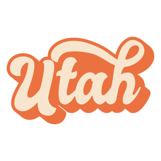 Utah, das usa-staaten beschriftet PNG-Design
