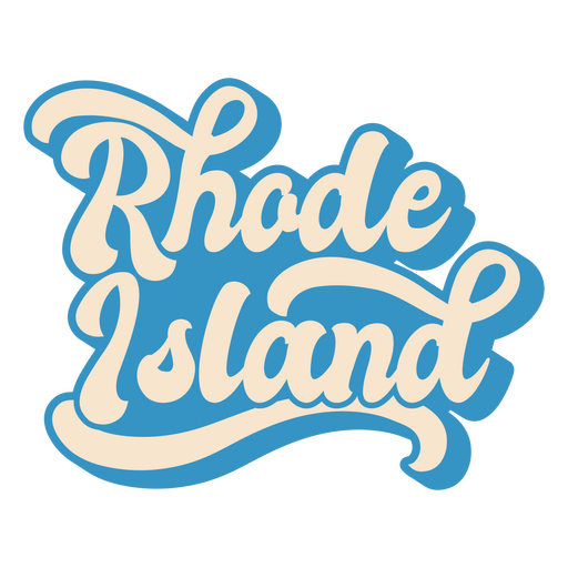 Rhode Island beschriftet die USA-Staaten PNG-Design