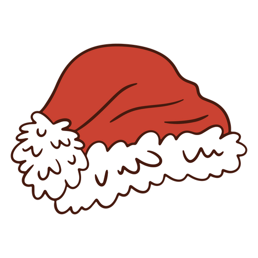 Chapéu vermelho de Papai Noel Desenho PNG