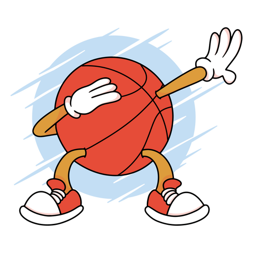 Desenho de Mão com Bola de Basquete PNG Transparente [download