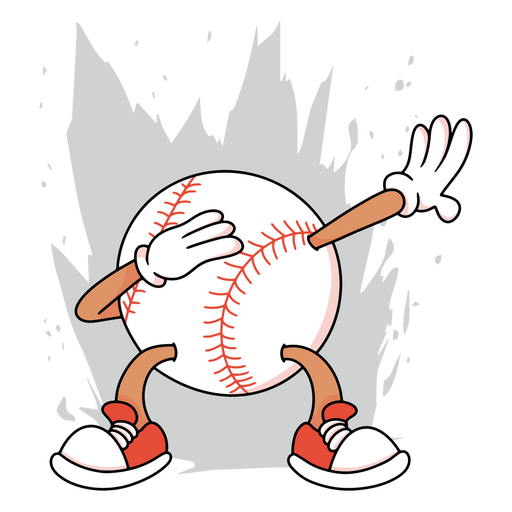 Cartoon-Baseballspieler mit ausgestreckten Händen PNG-Design