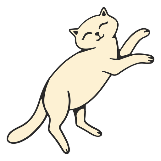 Desenho De Gato Marrom Desenhado à Mão Com Clipart De Cauda PNG