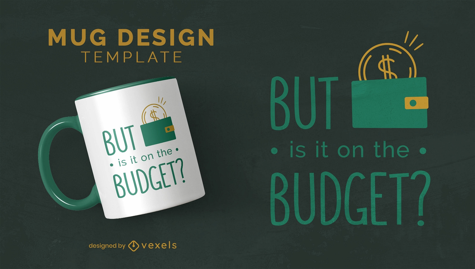 Wallet with coin budget smart mug design