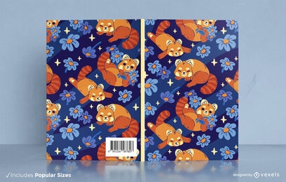 Roter Panda florales Buchcover-Design