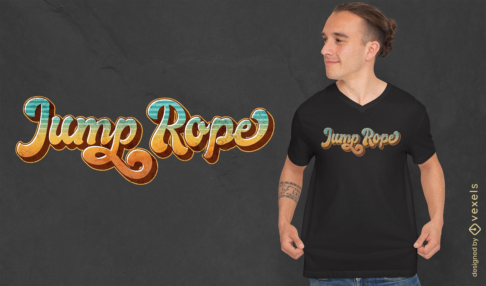 Jump rope retro t-shirt design