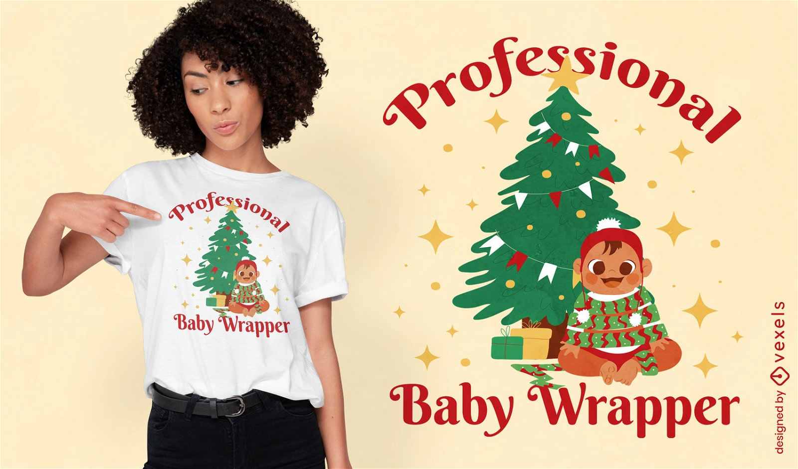 Design de camiseta de natal para beb?